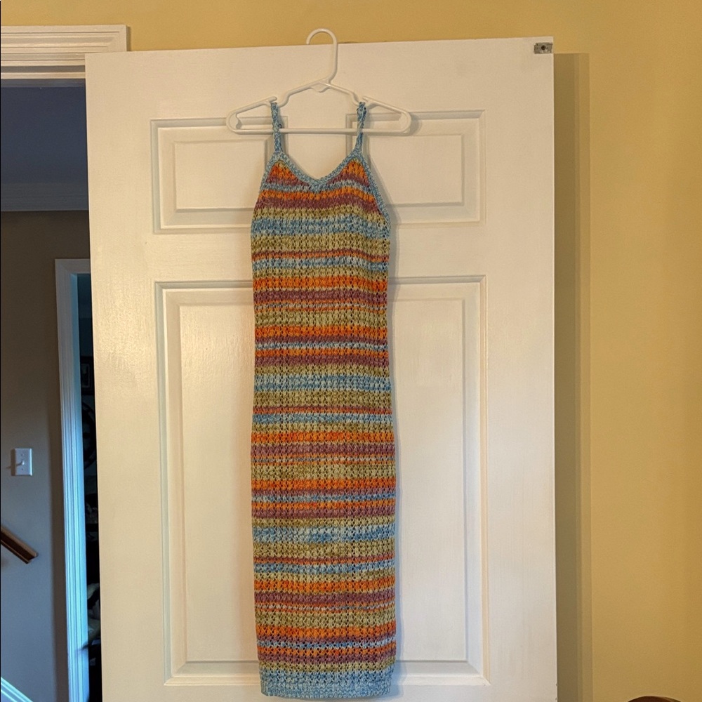 Colorful Striped Kids Dress
